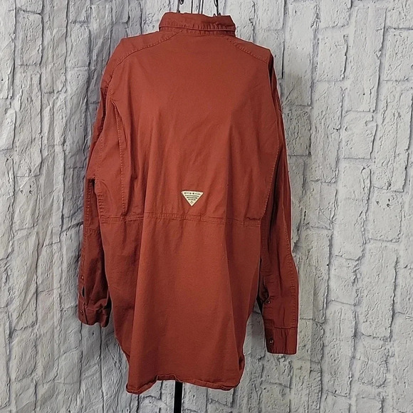 COLUMBIA PHG Rust Vented Men's Shirt XL/TG - Picture 8 of 10